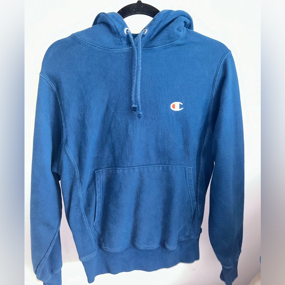 Reverse Weave Hoodie, C Logo. RARE LIMITED BLUE COLOUR